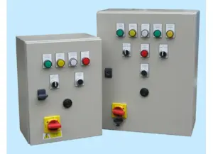 pump control panel connected to a tank float switch in Kenya